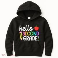 Hello Second Grade Team 2nd Grade Back To School Teacher Kids Hoodie thumb 0