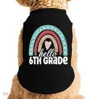 Hello Sixth Grade Back To School 6Th Grade Teacher Rainbow Cute Gift Doggie Tank thumb 0