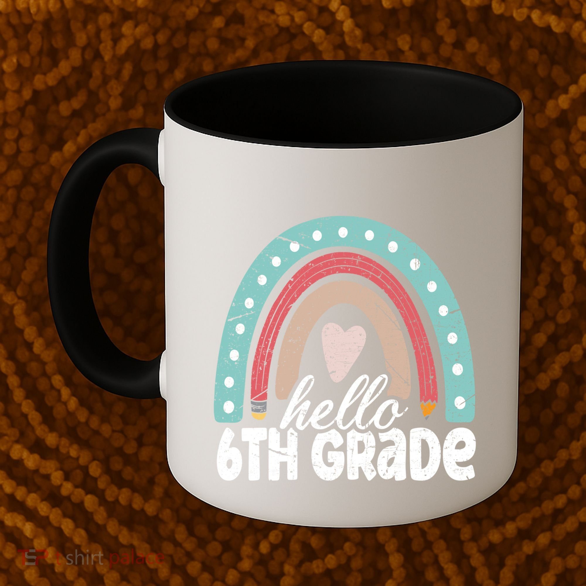 Hello Sixth Grade Back To School 6Th Grade Teacher Rainbow Cute Gift Coffee Mug