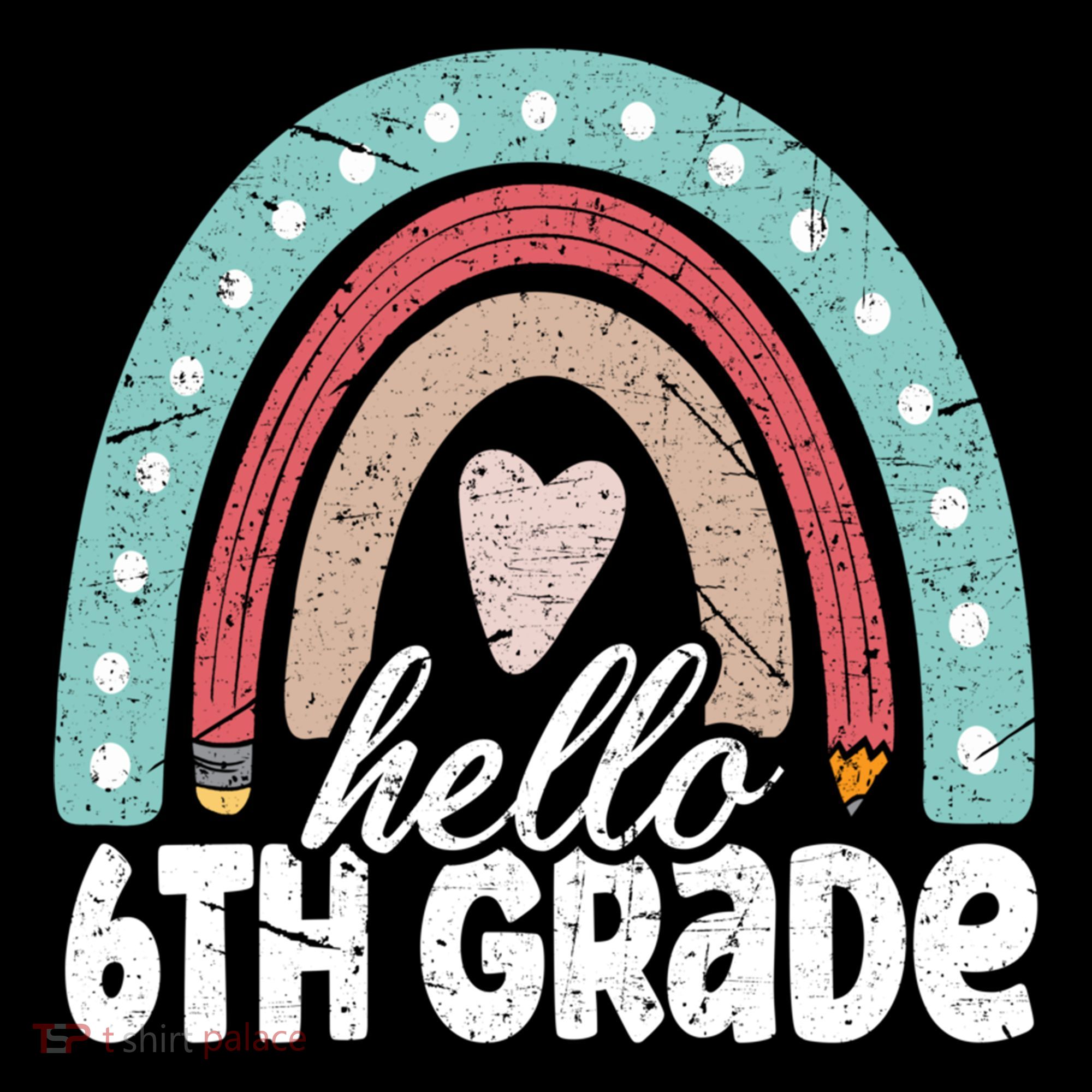 Hello Sixth Grade Back To School 6Th Grade Teacher Rainbow Cute Gift Women's Hoodie