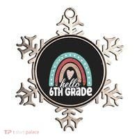 Hello Sixth Grade Back To School 6Th Grade Teacher Rainbow Cute Gift Ornament thumb 0