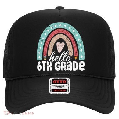 Hello Sixth Grade Back To School 6Th Grade Teacher Rainbow Cute Gift Hat