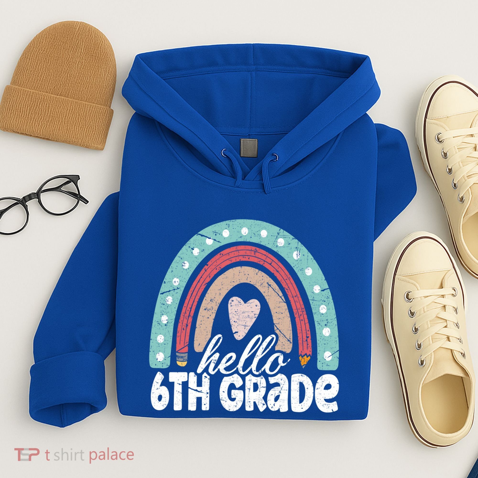 Hello Sixth Grade Back To School 6Th Grade Teacher Rainbow Cute Gift Hoodie