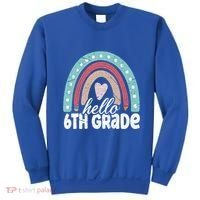 Hello Sixth Grade Back To School 6Th Grade Teacher Rainbow Cute Gift Sweatshirt thumb 0