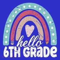 Hello Sixth Grade Back To School 6Th Grade Teacher Rainbow Cute Gift Women's Tank Top thumb 5