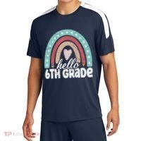 Hello Sixth Grade Back To School 6Th Grade Teacher Rainbow Cute Gift Sport-Tek Competitor United Soccer Jersey thumb 0