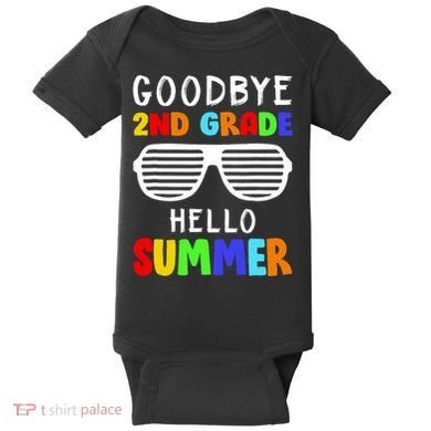 Hello Summer Goodbye 2nd Grade Cool Baby Bodysuit