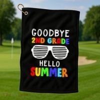 Hello Summer Goodbye 2nd Grade Cool Golf Towel thumb 1