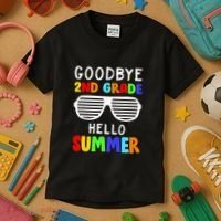 Hello Summer Goodbye 2nd Grade Cool Kids T-Shirt thumb 3