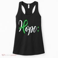 Hope Semicolon Green Ribbon Mental Health Awareness Women's Tank Top thumb 0