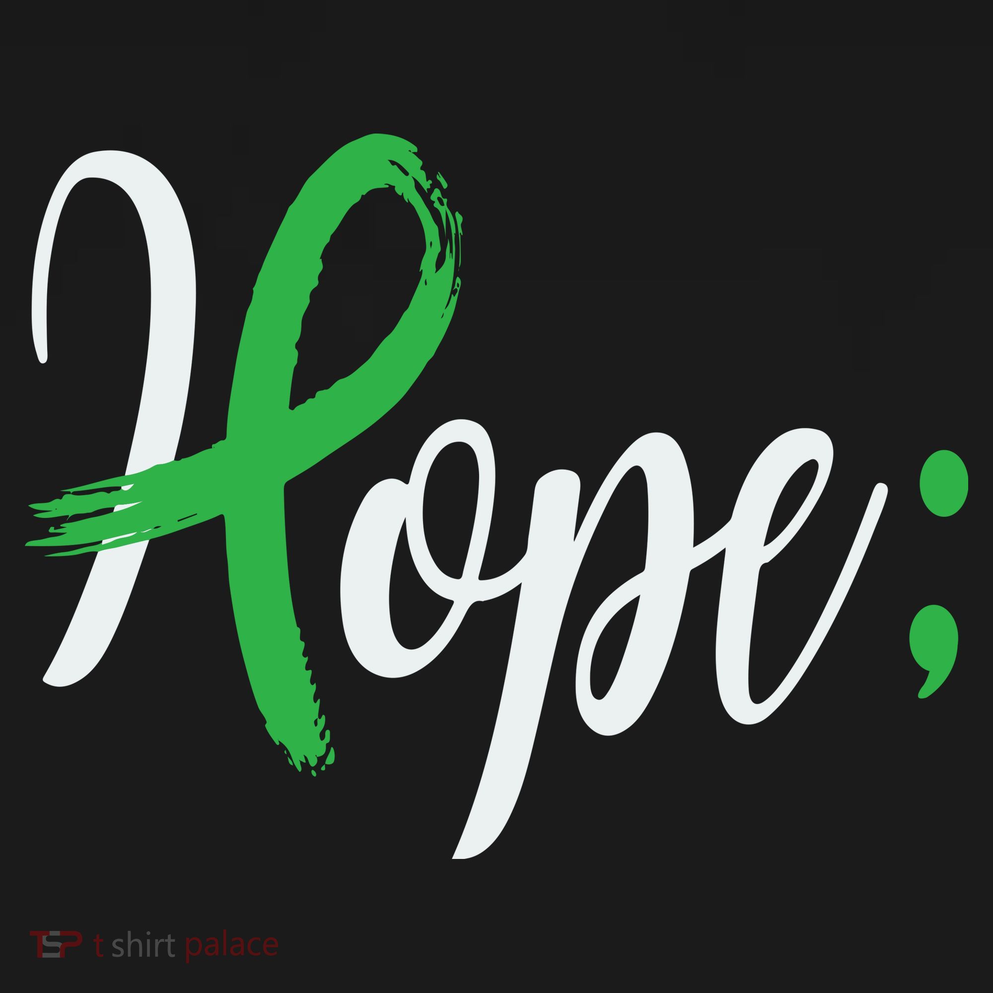 Hope Semicolon Green Ribbon Mental Health Awareness Women's Tank Top