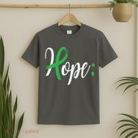 Hope Semicolon Green Ribbon Mental Health Awareness T-Shirt thumb 2
