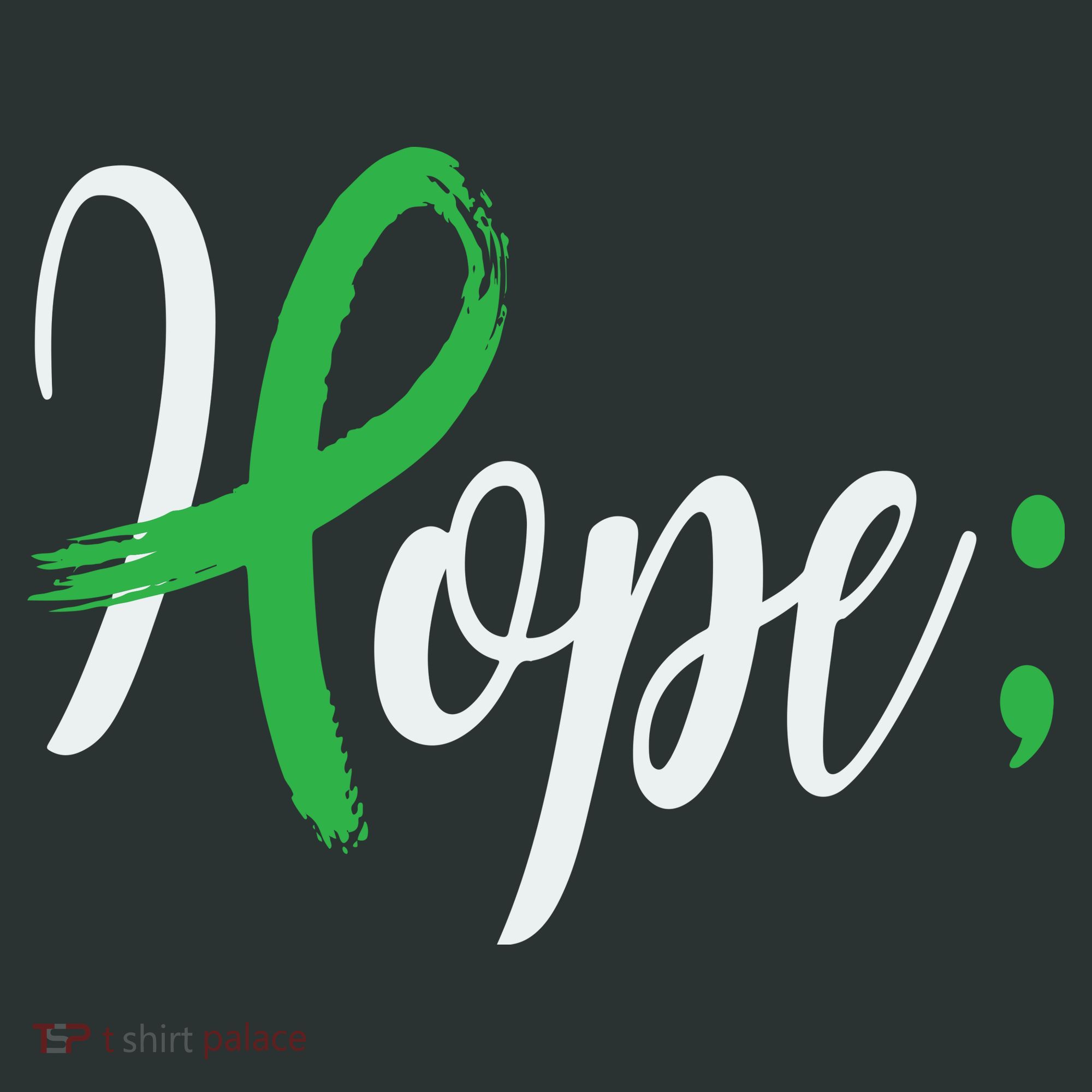 Hope Semicolon Green Ribbon Mental Health Awareness T-Shirt