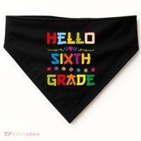 Hello Sixth Grade Back To School 6Th Grade Squad Students Gift USA-Made Doggie Bandana thumb 0