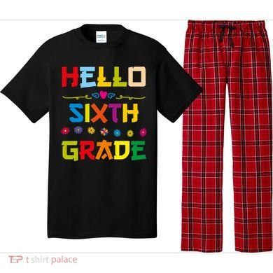 Hello Sixth Grade Back To School 6Th Grade Squad Students Gift Pajama Set