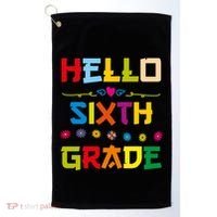 Hello Sixth Grade Back To School 6Th Grade Squad Students Gift Golf Towel thumb 0