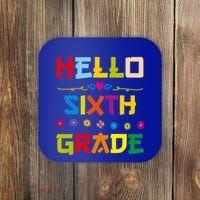 Hello Sixth Grade Back To School 6Th Grade Squad Students Gift Coaster thumb 0