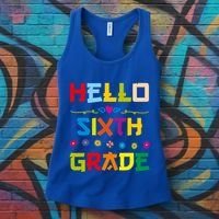 Hello Sixth Grade Back To School 6Th Grade Squad Students Gift Women's Tank Top thumb 3