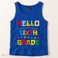 Hello Sixth Grade Back To School 6Th Grade Squad Students Gift Tank Top thumb 2