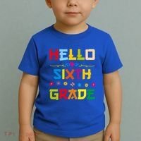 Hello Sixth Grade Back To School 6Th Grade Squad Students Gift Toddler T-Shirt thumb 2