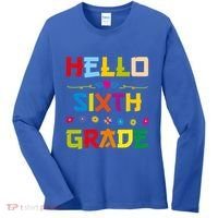 Hello Sixth Grade Back To School 6Th Grade Squad Students Gift Women's Long Sleeve Shirt thumb 0