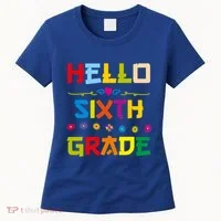 Hello Sixth Grade Back To School 6Th Grade Squad Students Gift Women's T-Shirt thumb 0