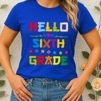 Hello Sixth Grade Back To School 6Th Grade Squad Students Gift Women's T-Shirt thumb 2
