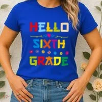 Hello Sixth Grade Back To School 6Th Grade Squad Students Gift Women's T-Shirt thumb 2