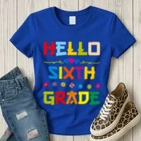 Hello Sixth Grade Back To School 6Th Grade Squad Students Gift Women's T-Shirt thumb 3