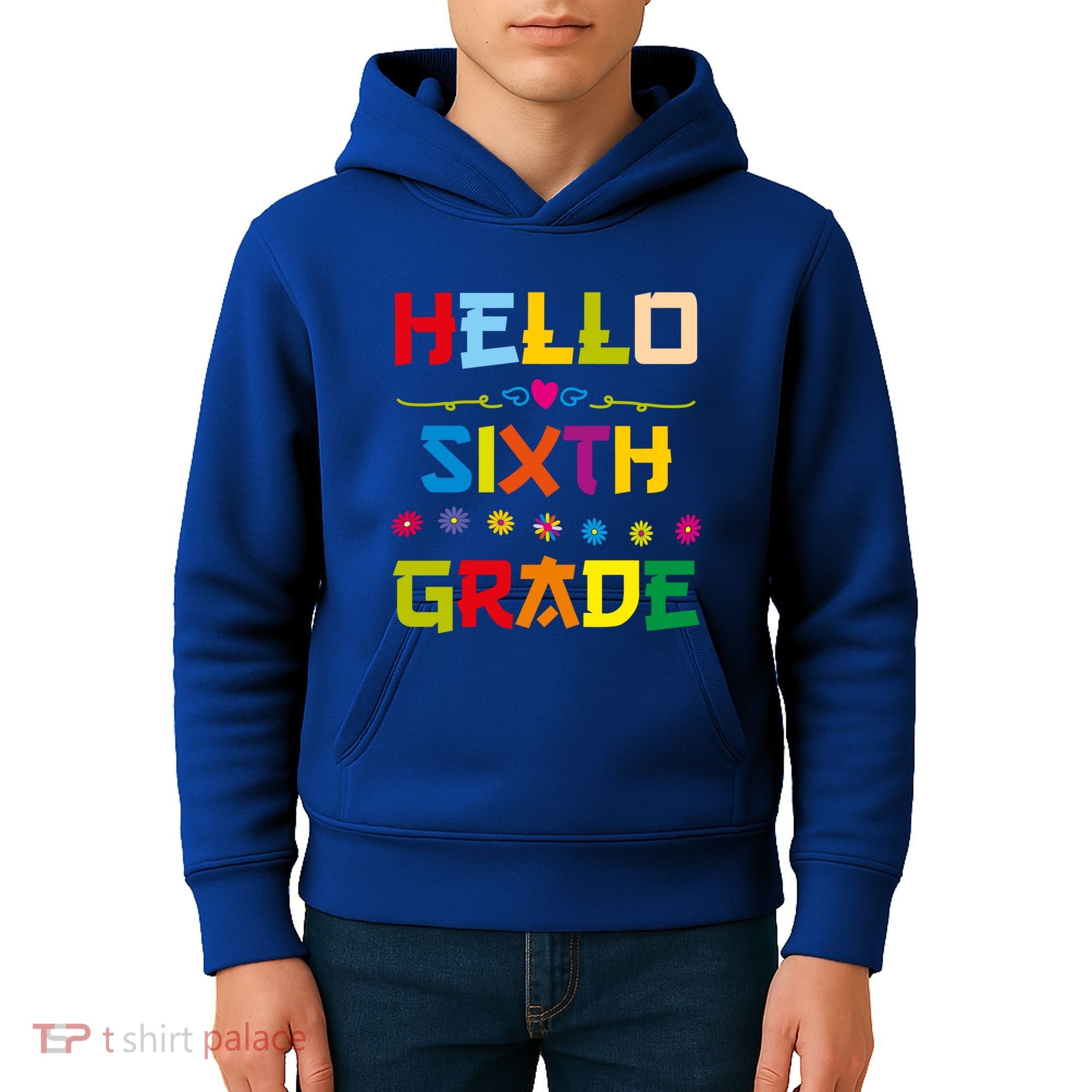 Hello Sixth Grade Back To School 6Th Grade Squad Students Gift Kids Hoodie
