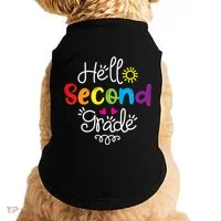 Hello Second Grade Fun 2nd Grade Back To School Gift Doggie Tank thumb 0