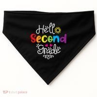 Hello Second Grade Fun 2nd Grade Back To School Gift USA-Made Doggie Bandana thumb 0