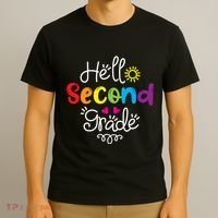 Hello Second Grade Fun 2nd Grade Back To School Gift T-Shirt thumb 3