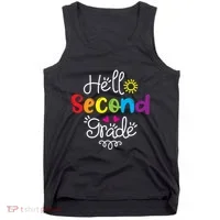 Hello Second Grade Fun 2nd Grade Back To School Gift Tank Top thumb 0