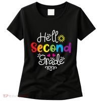 Hello Second Grade Fun 2nd Grade Back To School Gift Women's T-Shirt thumb 0