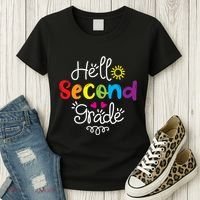 Hello Second Grade Fun 2nd Grade Back To School Gift Women's T-Shirt thumb 3