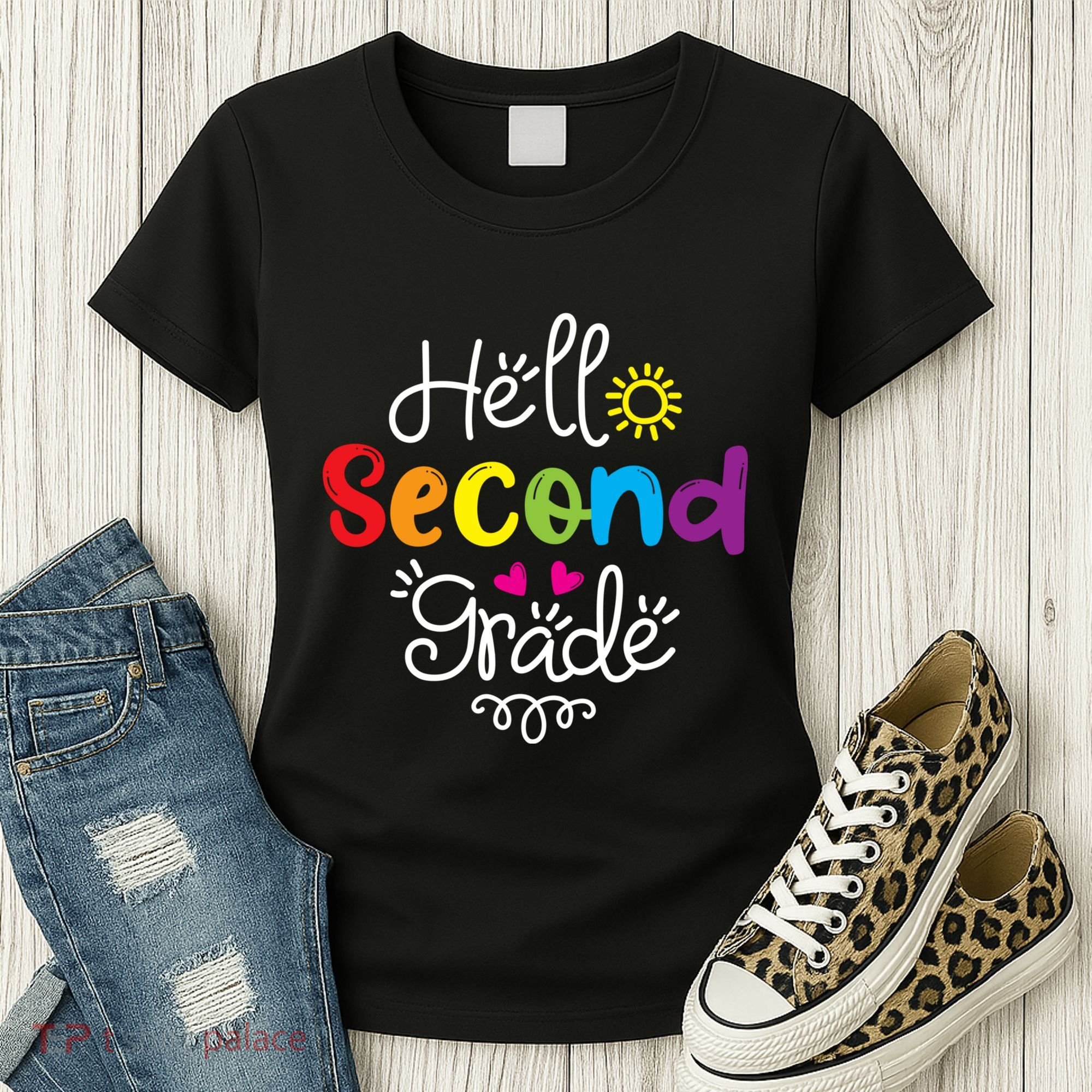 Hello Second Grade Fun 2nd Grade Back To School Gift Women's T-Shirt