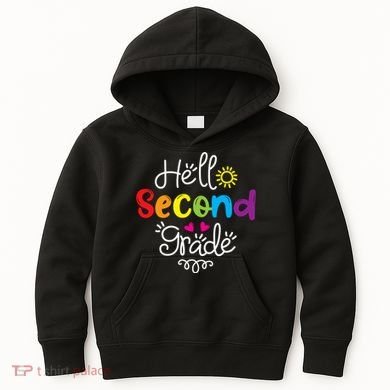 Hello Second Grade Fun 2nd Grade Back To School Gift Kids Hoodie