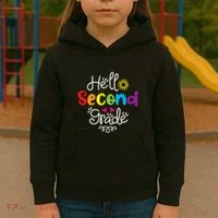 Hello Second Grade Fun 2nd Grade Back To School Gift Kids Hoodie thumb 3