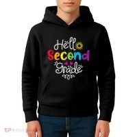 Hello Second Grade Fun 2nd Grade Back To School Gift Kids Hoodie thumb 4