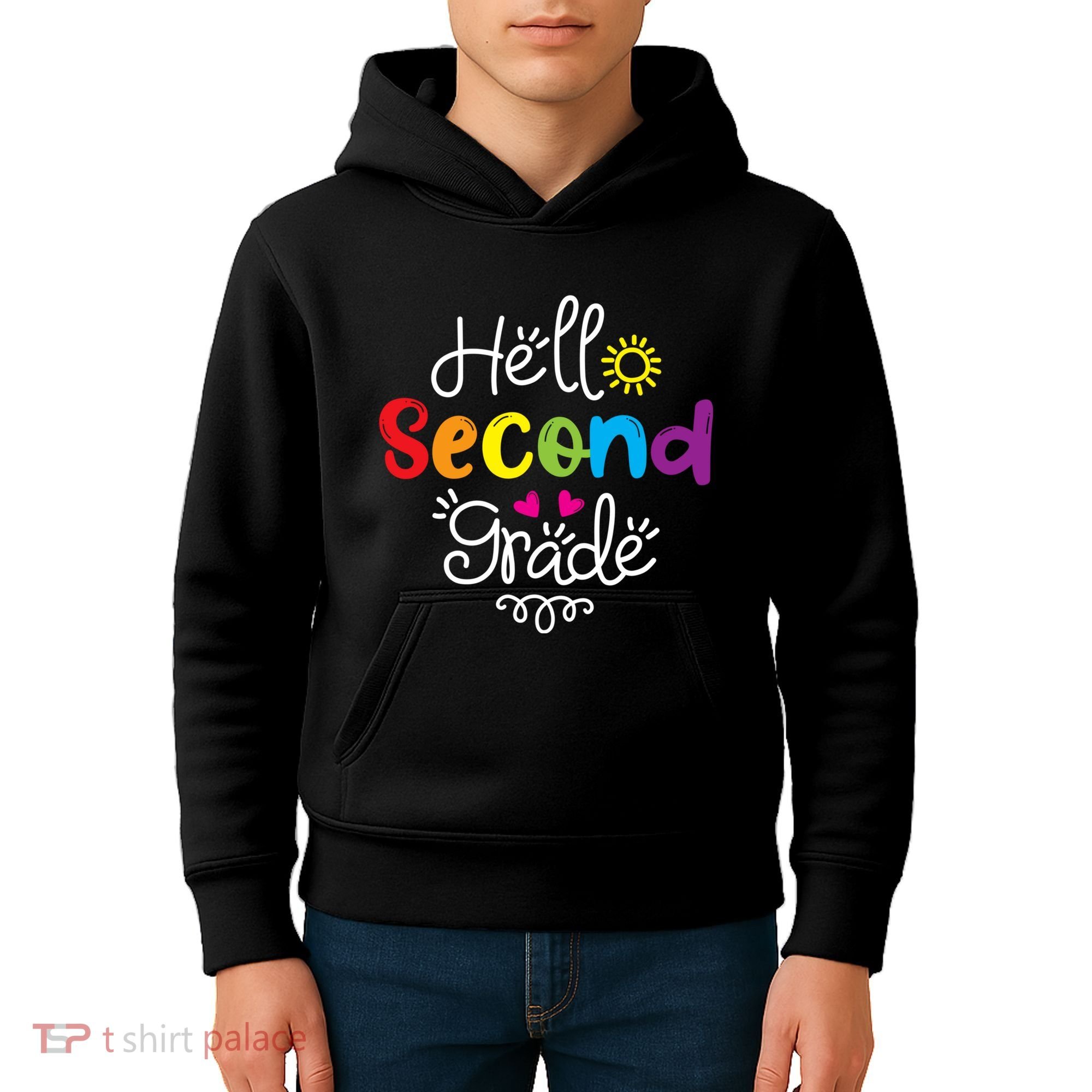 Hello Second Grade Fun 2nd Grade Back To School Gift Kids Hoodie