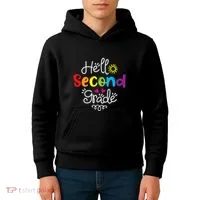 Hello Second Grade Fun 2nd Grade Back To School Gift Kids Hoodie thumb 4