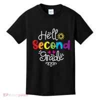 Hello Second Grade Fun 2nd Grade Back To School Gift Kids T-Shirt thumb 0