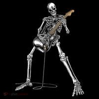Happy Skeleton Guitar Guy Spooky Halloween Rock Band Concert Coffee Mug thumb 5