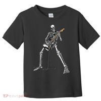 Happy Skeleton Guitar Guy Spooky Halloween Rock Band Concert Toddler T-Shirt thumb 0