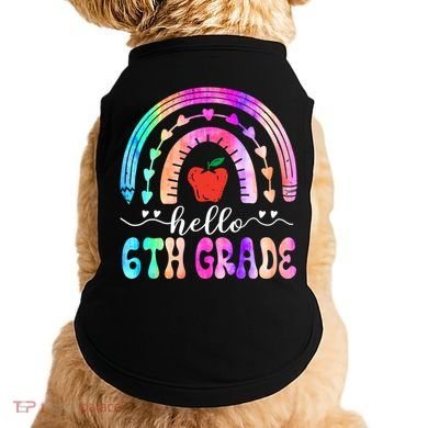Hello Sixth Grade Back To School 6Th Grade Squad Teacher Great Gift Doggie Tank