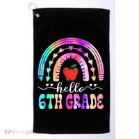 Hello Sixth Grade Back To School 6Th Grade Squad Teacher Great Gift Golf Towel thumb 0