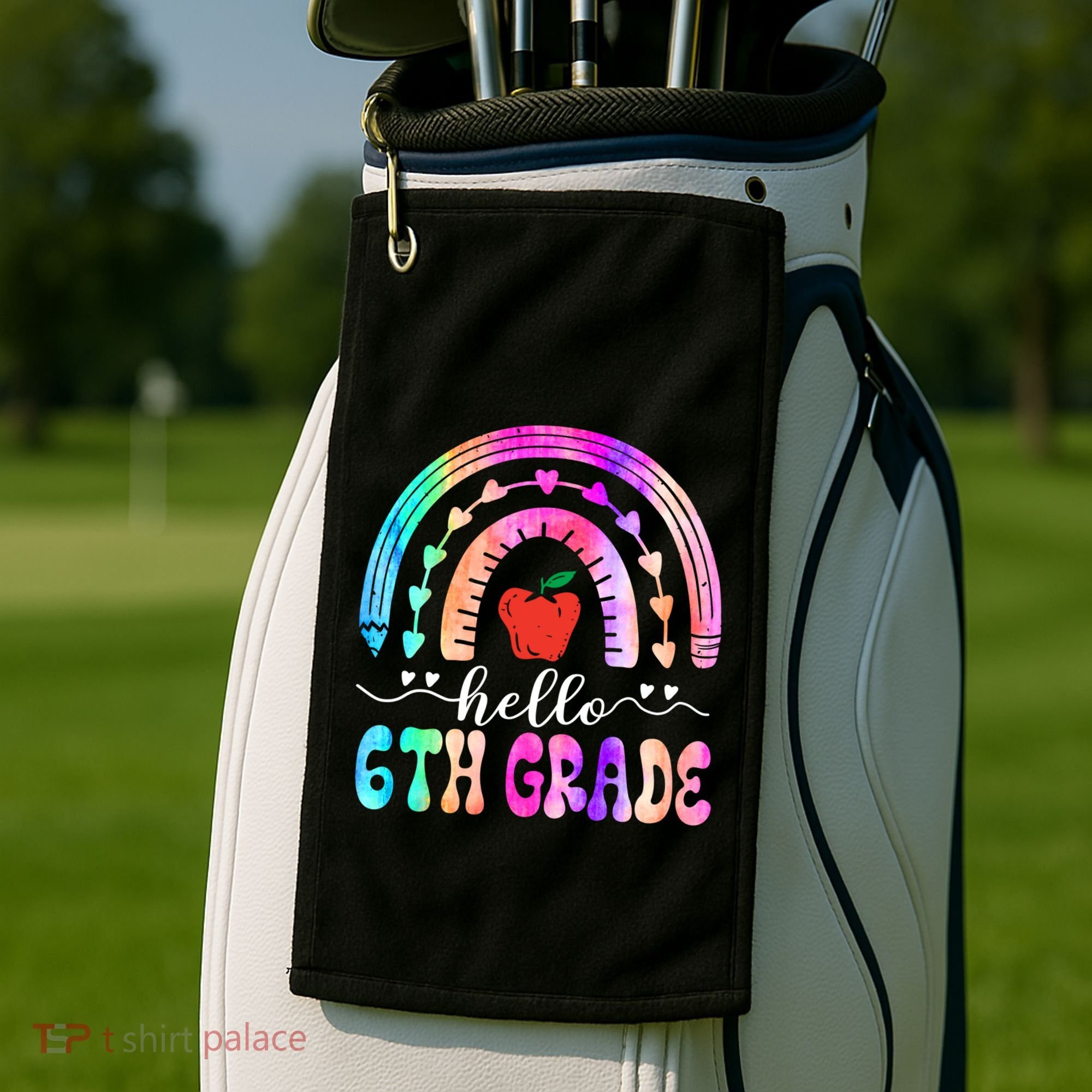 Hello Sixth Grade Back To School 6Th Grade Squad Teacher Great Gift Golf Towel
