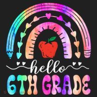 Hello Sixth Grade Back To School 6Th Grade Squad Teacher Great Gift Golf Towel thumb 3
