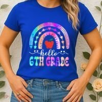 Hello Sixth Grade Back To School 6Th Grade Squad Teacher Great Gift Women's T-Shirt thumb 2